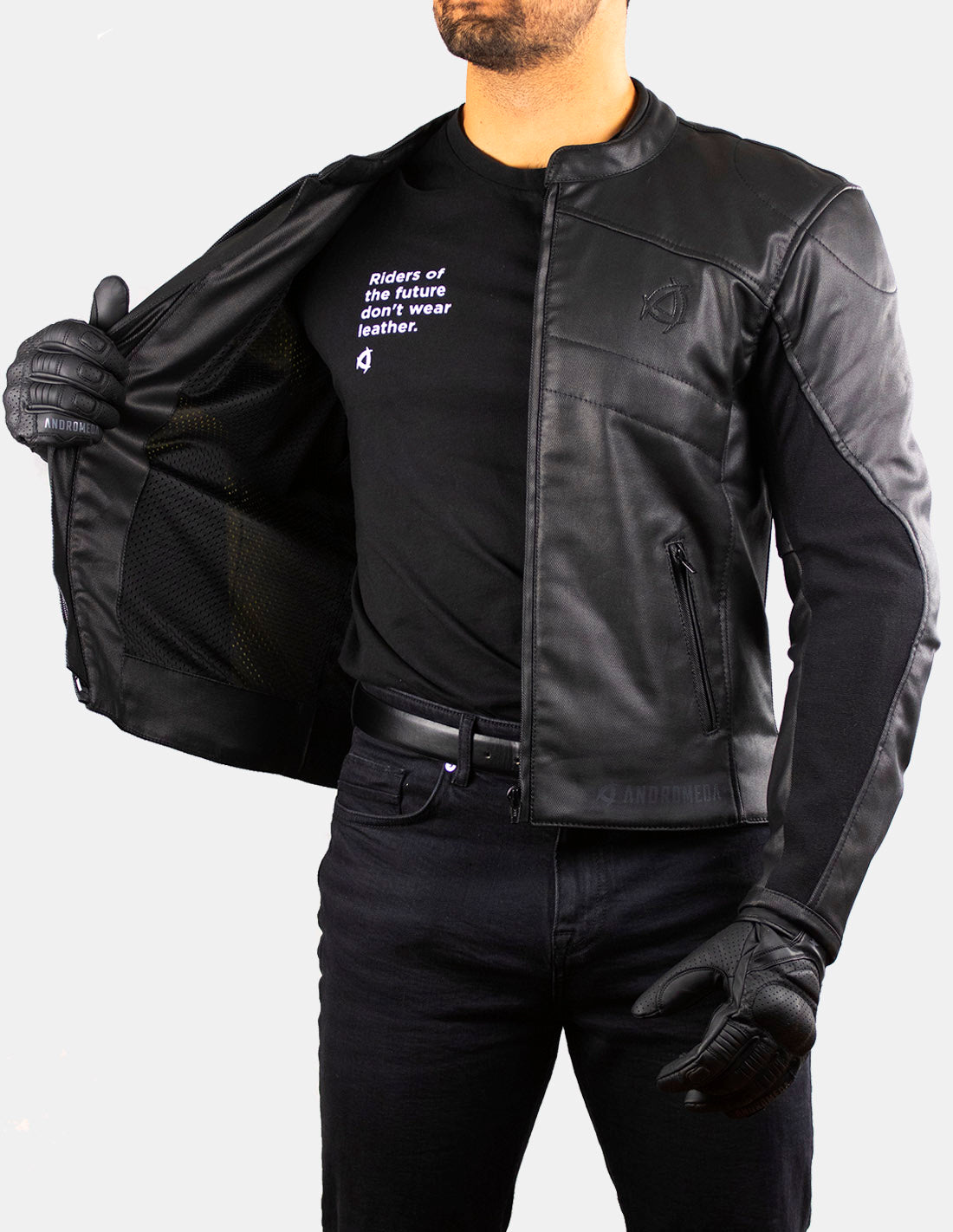 Chaqueta cuero best sale moto outlet