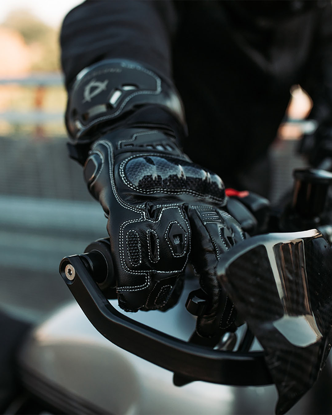  A-PRO Guantes acolchados de cuero de verano para motociclistas,  ropa de motociclista, color negro, talla XS : Automotriz
